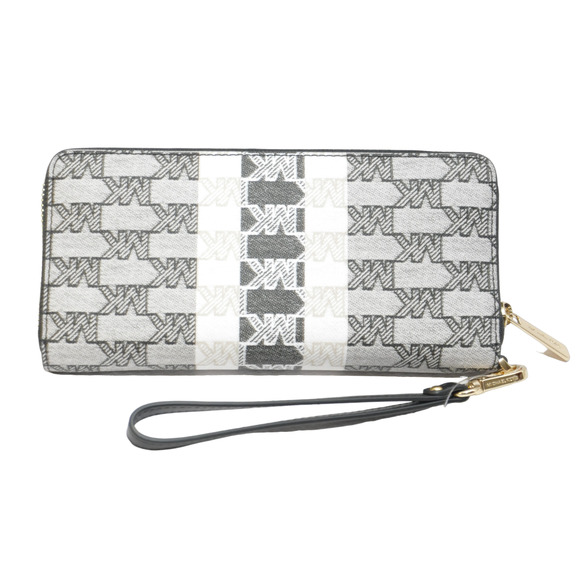 Michael Kors Jet Set Travel Large Continental Zip-Around Wallet Wristlet BLACK - Picture 2 of 4